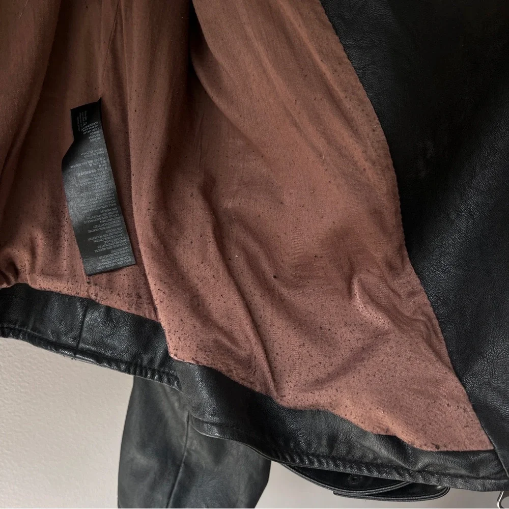 Free People hooded vegan leather jacket - Picture 7 of 8